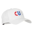 thumbnail image 5 of Cuba CUB Flag Embroidered Solid Cotton Pro Style Cap - White OSFM, 5 of 5