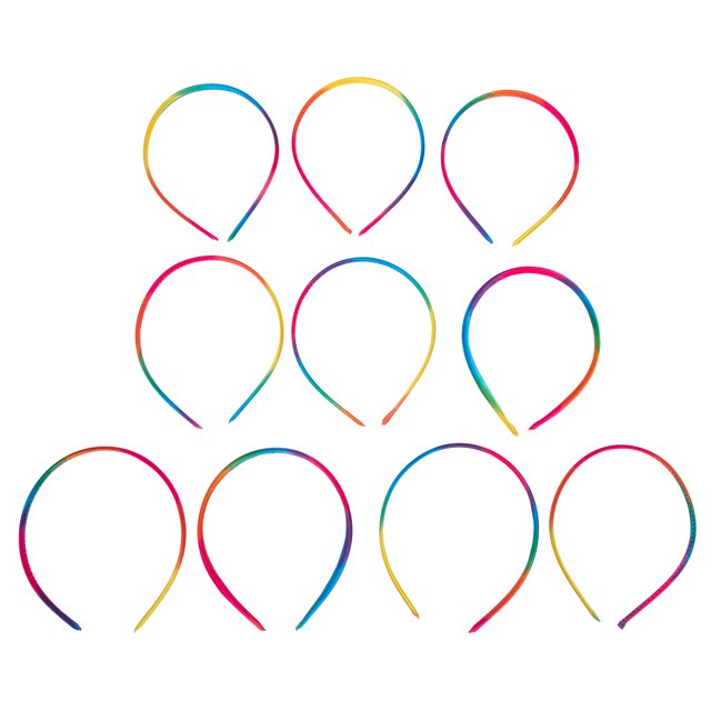 EeaseMX 10 diademas de arcoíris para mujer, finas, para adolescentes y niñas, accesorios para el cabello.