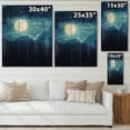 thumbnail image 4 of Designart 'Full Moon Night in Cloudy Sky III' Nautical & Coastal Print on Natural Pine Wood, 4 of 5