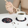 thumbnail image 3 of Leather Coasters with Heat-resistant for Drinks, Modern USA Deer Head -标题2 Round Shape, 3 of 5