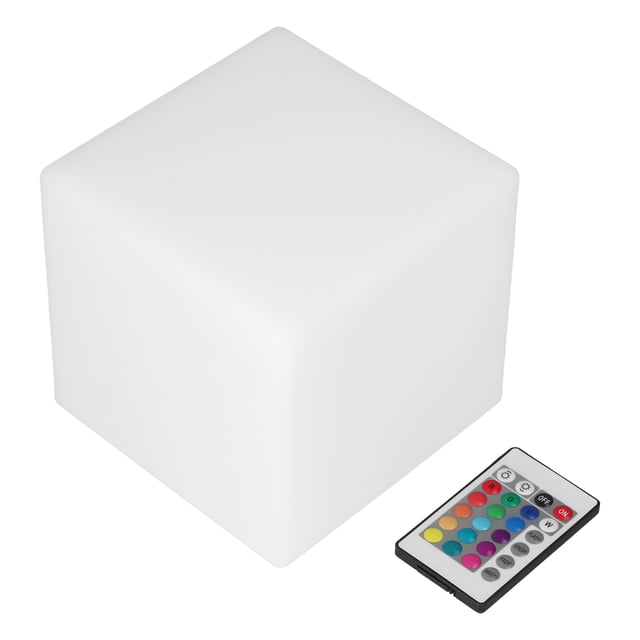 Luz LED en forma de cubo, lámpara de ambiente de 16 colores y 4 modos, luz nocturna con control remoto para dormitorio, bar, KTV