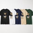 thumbnail image 5 of Preppy Teddy Bear Graphic T-Shirt Women's Unisex Cotton Crewneck Tee Retro Bear Print Short Sleeve, 5 of 9