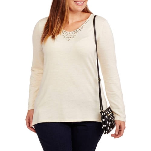walmart women's plus sweaters