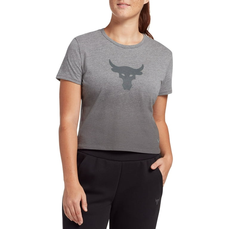 Under Armour Women s Project Rock Brahma Bull Graphic T Shirt Walmart