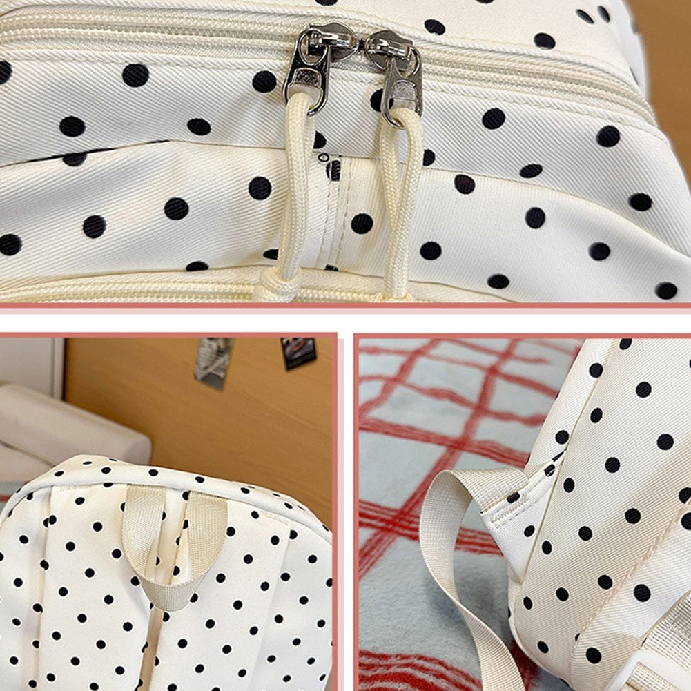 Slccxzc Polka Dot Ita Backpack, Aesthetic Daypack for Travel Daily Use