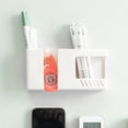 thumbnail image 4 of Toorise Wall Mount Phone Holder Self-Adhesive Remote Control Storage Box Plastic Charging Phone Stand Small Gadgets Organizer Box for Bedroom Kitchen Bathroom Office, 4 of 8