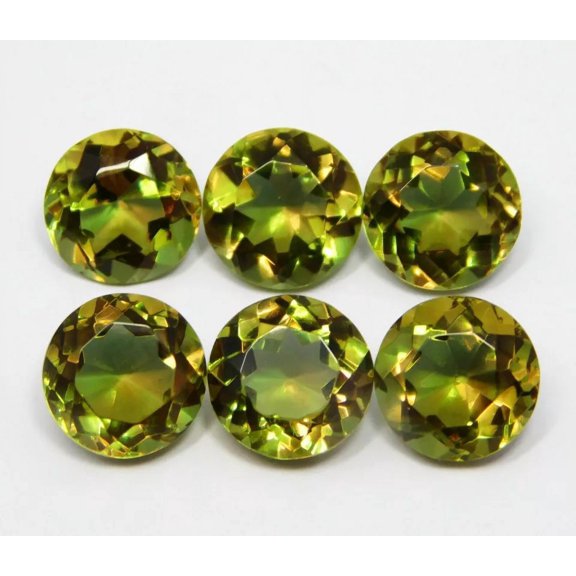 7 Color Changing Alexandrite 10.5 MM Round Gemstone 6 Pcs Lot