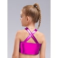 thumbnail image 4 of YiZYiF Kids Girls Dance Vest Tank Tops Shiny Sequin Metallic Crop Top Latin Ballroom Jazz Dancewear Hot Pink 12, 4 of 6