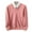 Pink, variant on fatyb Mens V Neck Sweater Casual Knitted Long Sleeve Pullover Tops Solid Color Slim Sweaters for Men