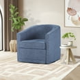 thumbnail image 7 of New Classic Furniture Poppy Polyester Fabric Swivel Chair in Blue, 7 of 7