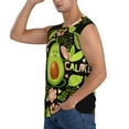 thumbnail image 3 of Balery Avocado Keep Calm Men's Sleeveless Muscle Shirts Workout Tank Top, Moisture Wicking, Odor Protection-Small, 3 of 8