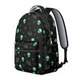 thumbnail image 2 of Alien and UFO Black Pattern Backpack for School, Cute School Bag with Adjustable Shoulder Straps and Padded Back, 15.3"x11"x7.1", 2 of 5