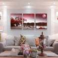 thumbnail image 2 of Mountain Landscape Abstract Painting Canvas Wall Art For Living Room Bathroom Wall Decor For Bedroom Kitchen Artwork Canvas Prints 3 Pieces Modern Framed Office Home Decorations Watercolor Picture, 2 of 5