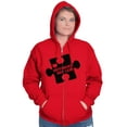 thumbnail image 4 of Different Not Less Autism Puzzle Zip Up Hoodie Men's Women's Brisco Brands L, 4 of 6