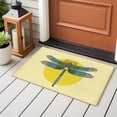 thumbnail image 4 of 2x3 Ft Entryway Area Rug, Blue Dragonfly Kitchen Rug Runner Washable Floor Mat, Yellow Vintage Art Non Slip Indoor Door Mat Throw Carpet for Bathroom Living Room Bedroom, 4 of 8