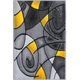 thumbnail image 5 of YHSF Modern Contemporary Area Rug for Living Room, Bedroom, and Office – Elegant Thick Carpet for Dining Room, Kitchen, & Hallways – Washable - Home Decor - Water Repellent - Yellow (2x3 Feet), 5 of 5