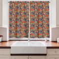 thumbnail image 2 of Ambesonne Vegetable Kitchen Curtains, Eggplant Pumpkin Carrot, 55"x30", Vermilion Plum and Orange, 2 of 3