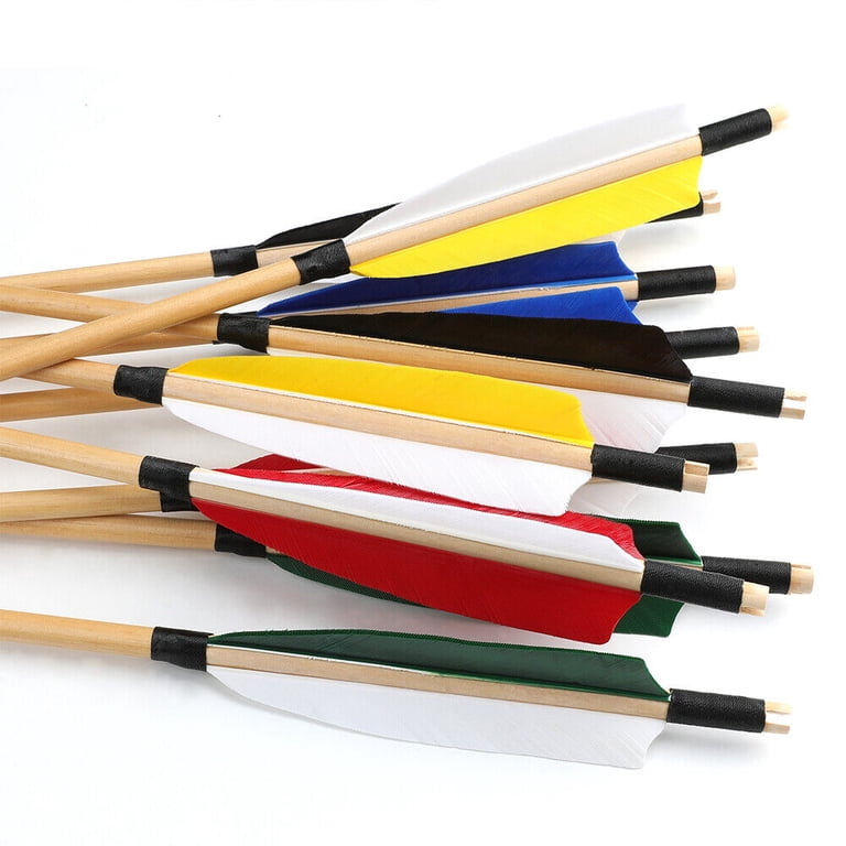 IRQ 31 Inch Wooden Arrows Archery Arrows with Fixed Arrow