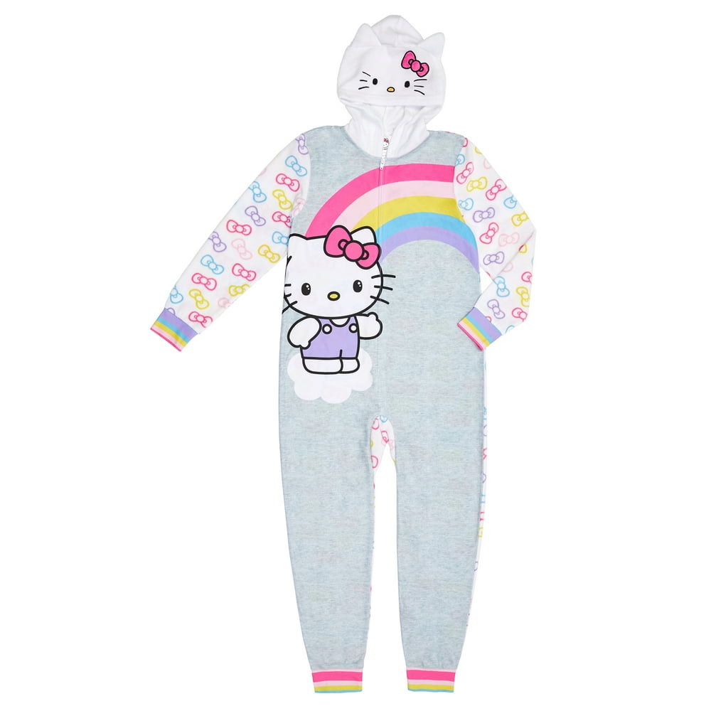 hello kitty pajamas white