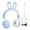 Blue, variant on M Buder Kids Bluetooth 5.0 Wireless Headphones, Cute Rabbit Ear Folding Over-Ear Headset with LED Lights, Built-in Mic, TF/Aux Support for PC Tablet Online Learning, Pink (8.66 inches / 22 cm)