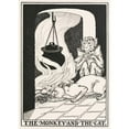 thumbnail image 2 of Percy J. Billinghurst 11x14 Black Ornate Wood Framed Double Matted Museum Art Print Titled: The Monkey and the Cat (1900), 2 of 5