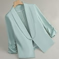 thumbnail image 2 of ZQUUVOU Women Business Blazers with Solid Color Long Sleeve Pocket Suit Jacket (Green,XL), 2 of 7