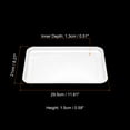 thumbnail image 2 of Uxcell 12x8" Fast Food Tray, Plastic Multi-Purpose Rectangle Serving Tray for Restaurant Home Kitchen, White, 2 of 5