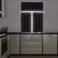 thumbnail image 7 of Haperlare Black Blackout Curtains 45 inches Long Cafe Tier Short Curtains Light Blocking Room Darkening Kitchen Curtains for Small Windows, 2 Panels, 7 of 7