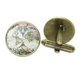 thumbnail image 3 of Men s Fashion Globe Earth Cufflinks Silver/Ancient Bronze Colour Cuff Button for Male Gentleman Shirt Wedding Cuff Links Gifts, 3 of 5