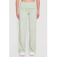 thumbnail image 3 of Women's Ruched Fold Over High Waisted Wide Leg Pull On Pants, 3 of 4