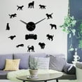thumbnail image 3 of Irish Wolfhound Dog Breed Giant DIY Wall Clock Puppy Doggie Pet Portrait Frameless 3D Wall Watch Sighthound Stickers Home Decor(Silver,27inch), 3 of 9