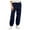 Dark Blue, variant on Women's Patch Pocket Casual Pants Women's Elastic Waist Overalls Trousers