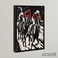 thumbnail image 2 of Jockeys Horse Racing Race Black Framed Canvas Wall Art Print 24X32", 2 of 4