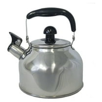 Stainless Steel Whistling Tea Kettle - 4.5 Liter / 5 Quart with Infuser - Large Capacity Stainless Steel Teapot for Stove Top