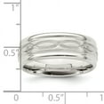 thumbnail image 3 of Sterling Silver 7mm Brushed Fancy Band Size 9, 3 of 3