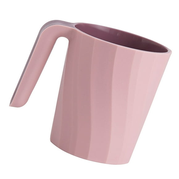 Bewildely Vaso de plástico para cepillo de dientes, vaso de baño, artículos de tocador de viaje, taza de lavado, accesorios de baño antideslizantes de Juegos de accesorios de baño Rosa claro Bewildely HA003589-02