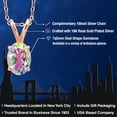 thumbnail image 2 of Gem Stone King 1.00 Ct Oval Mercury Mist Mystic Topaz 18K Rose Gold Plated Silver Pendant with Chain, 2 of 6