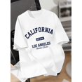 thumbnail image 1 of Girls' Summer Casual Crew Neck T-Shirt, Fashionable Comfortable Loose Fit, Cartoon Print Short Sleeve Top, Cotton 94% Elastane 6%, Slight Stretch Knit Fabric, Applique Detail - Style 349, 1 of 6