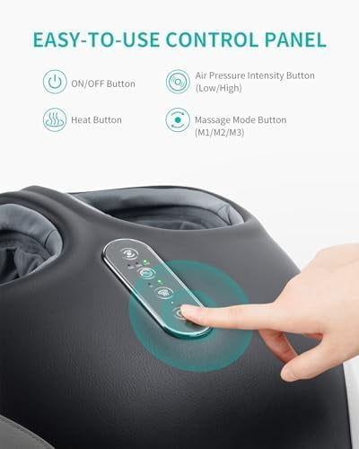 Nekteck Foot Massager Machine with Heat, Shiatsu Foot Massage for Plantar Fasciitis, Neuropathy, Electric Air Compression & Deep Kneading, FSA HSA Eligible, Fathers Day Gifts for Men Dad Mom Women