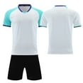 thumbnail image 2 of Custom Football Kit Set for Adult and Child, Name Number Team Logo DIY Family Match Personalized Jersey Shirt Shorts Set, Dad and Son Matching Outfits Light Blue XS, 2 of 6