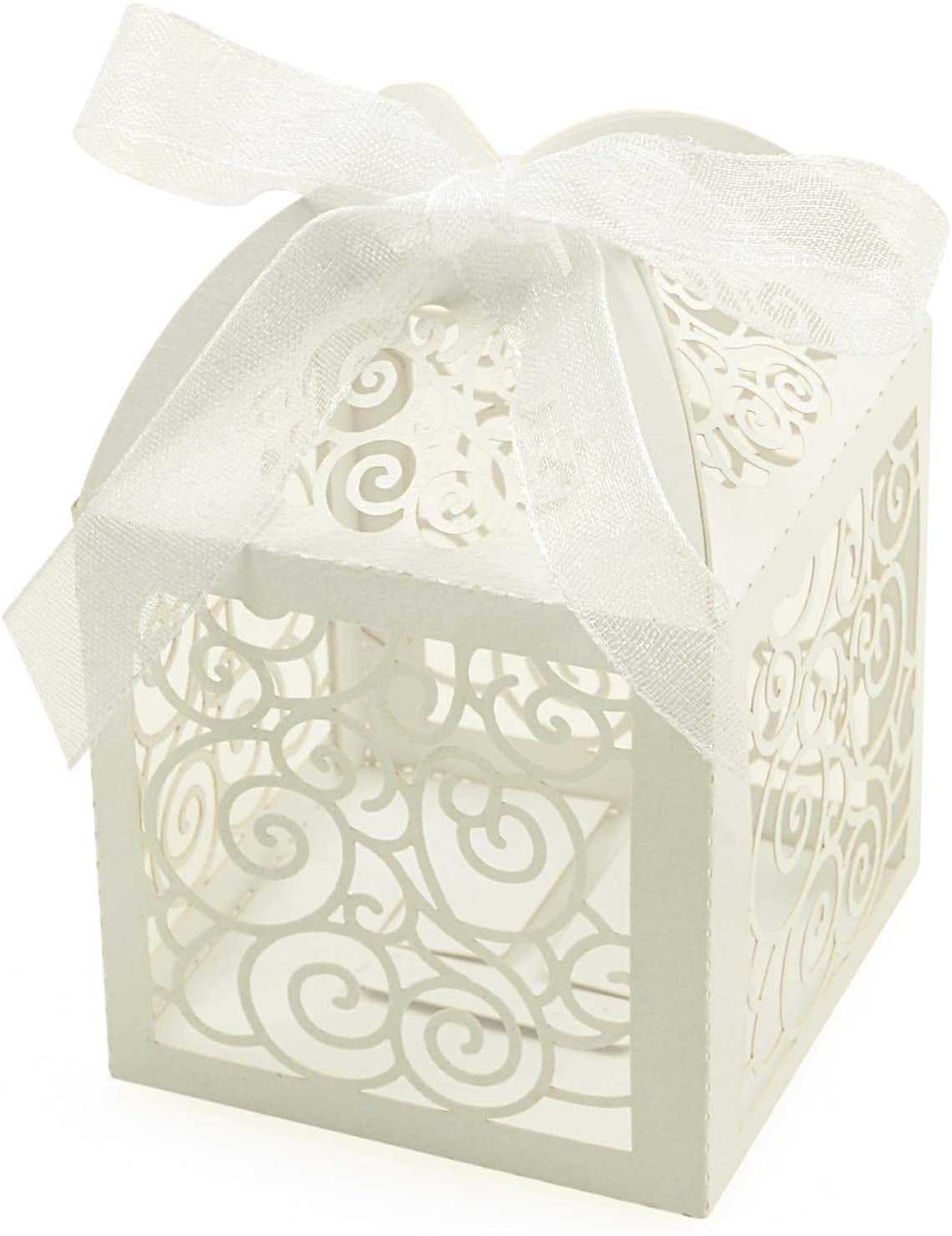 Laser Cut Candy Box Wedding Favor Gift Boxes for Bridal Shower Anniverary Birthd 