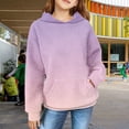 thumbnail image 2 of Mercatoo Oversized Hoodies for Girls 1affle Cotton Pullover Long Sleeve Hooded Sweatshirt Kids Casual Loose Spring Tops Sweaters, 2 of 7