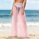thumbnail image 1 of Pantalones de playa de gasa ligeros para mujer con protección solar, pantalones anchos de estilo bohemio estampados, blusa para mujer, 1 of 7