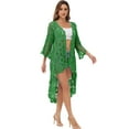 thumbnail image 5 of Women's Crochet Long Vest Boho Sleeveless Kimono Cardigan Swimwear Cover up, 5 of 6