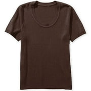 Women's Short-Sleeve Pointelle Sweater