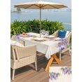 thumbnail image 5 of Outdoor Tablecloth with Umbrella Hole for Patio/Picnic/Party/Camping, Purple Weeping Floral Waterproof Table Cloth Rectangle Table Cover Washable, Spring Summer Pastoral Flowers Rustic (60"x 84"), 5 of 8