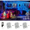 thumbnail image 6 of HESHENG 13FT 120 LED Icicle Lights Outdoor Waterproof Christmas Blue Lights with 30 Drops for Wedding Party Holiday Christmas Indoor Decorations, 6 of 10