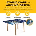 thumbnail image 4 of Navy Blue Snowman Christmas Table Cloths for 5 Foot Rectangle Tables, Xmas Gifts Wreath Snowflake Patio Waterproof Elastic Fitted Tablecloths, Washable Rectangular Table Cover for Camping, 4 of 8