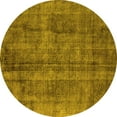 thumbnail image 1 of Ahgly Company Indoor Round Oriental Yellow Industrial Area Rugs, 5' Round, 1 of 4