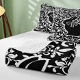 thumbnail image 4 of Erosebridal Bunny Bed Spread Queen for Girls, Black Damask Queen Coverlet Set, 3pcs 1 Quilt and 2 Pillowcases, 4 of 7